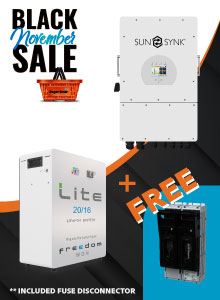 Black November SPECIAL Combo Deal Sunsynk 12kW 3ph Hybrid with 1 x Freedom Won Lite Home 20/16