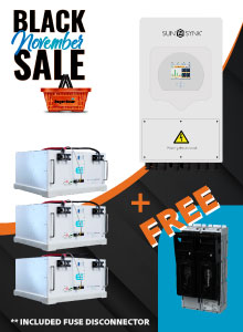 Black November SPECIAL Combo Deal Sunsynk 5kW Hybrid with 3 x Freedom Won e-Tower