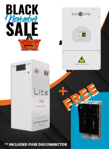 Black November SPECIAL Combo Deal Sunsynk 8kW Hybrid with 1 x Freedom Won Lite Home 10/8