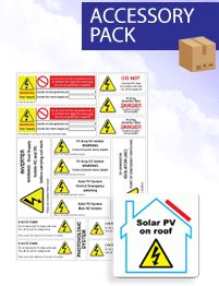 PV on Roof and Hazard Labels Pack